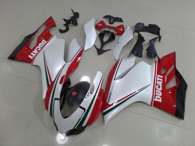 ABS Carenado Motocicleta Ducati 1199 2011-2014 - Blanco Rojo