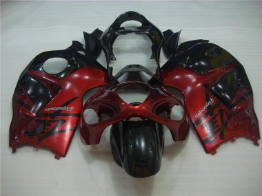 ABS Carenado Motocicleta Suzuki GSXR 1300 Hayabusa 1996-2007 - Rojo Negro