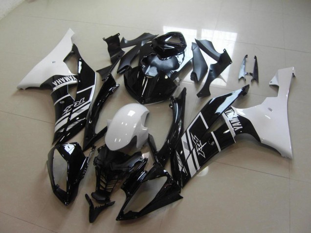 ABS Carenado Motocicleta Yamaha R6 2008-2016 - Blanco Negro