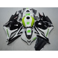 ABS Kits Carenado Moto Honda CBR 600 RR 2009-2012 - Negro Blanco Verde Hannspree