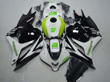 ABS Kits Carenado Moto Honda CBR 600 RR 2009-2012 - Negro Blanco Verde Hannspree