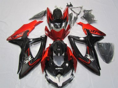 ABS Kits Carenado Moto Suzuki GSXR 1000 K7 2007-2008 - Negro Rojo