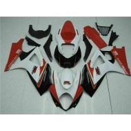 ABS Moto Plástica Suzuki GSXR 1000 K7 2007-2008 - Rojo Blanco