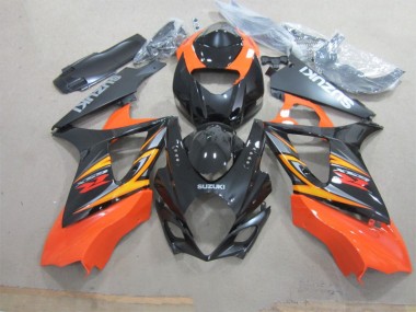 ABS Moto Plástico Suzuki GSXR 1000 K7 2007-2008 - Negro Naranja