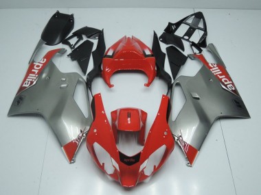 Carenado Moto Aprilia RSV 1000 2003-2006 - Plata & Rojo