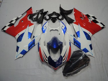 Carenado Moto Ducati 1199 2011-2014 - Blanco Azul Rojo