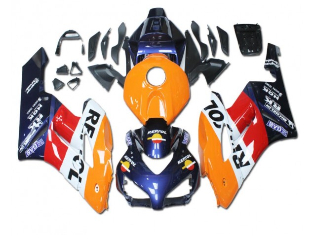 Carenado Moto Honda CBR 1000 RR 2004-2005 - Naranja Rojo Azul Repsol