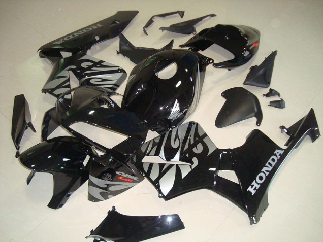 Carenado Moto Honda CBR 600 RR 2005-2006 - Negro Blanco Llama