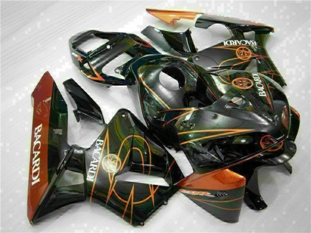 Carenado Moto Honda CBR 600 RR 2005-2006 - Negro Naranja BACARDI