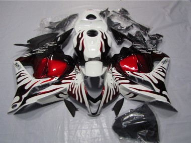 Carenado Moto Honda CBR 600 RR 2009-2012 - Blanco Negro Rojo Llama