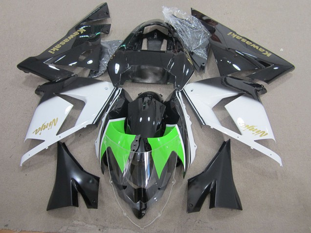 Carenado Moto Kawasaki ZX10R 2003-2005 - Negro Blanco Oro Ninja