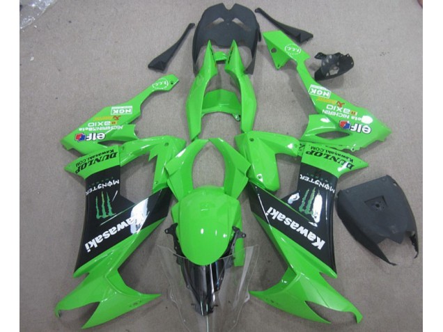 Carenado Moto Kawasaki ZX10R 2008-2010 - Verde Negro Monster