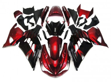 Carenado Moto Kawasaki ZX14R ZZR 1400 2012-2021 - Rojo Negro