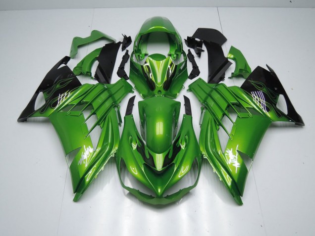 Carenado Moto Kawasaki ZX14R ZZR 1400 2012-2021 - Verde Llama