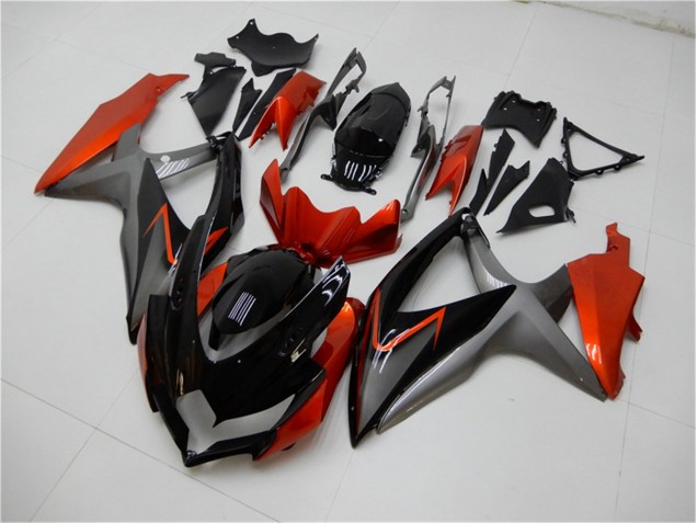 Carenado Moto Suzuki GSXR 600 / 750 K8 2008-2010 - Negro Naranja Gris