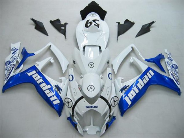 Carenado Moto Suzuki GSXR 600 K6 2006-2007 - Blanco Azul Jordan