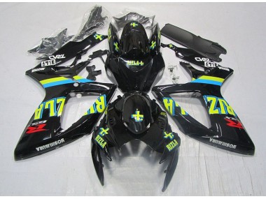 Carenado Moto Suzuki GSXR 600 K6 2006-2007 - Negro Amarillo Rizla