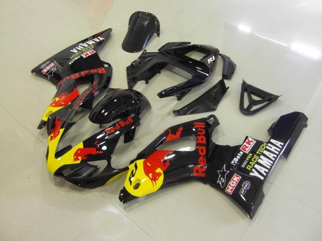 Carenado Moto Yamaha R1 2000-2001 - Negro Red Bull