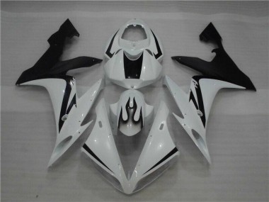 Carenado Moto Yamaha R1 2004-2006 - Blanco Negro Llama