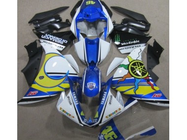 Carenado Moto Yamaha R1 2009-2011 - Azul Blanco Amarillo 46