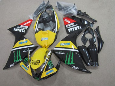 Carenado Moto Yamaha R1 2009-2011 - Negro Amarillo Motul Monster