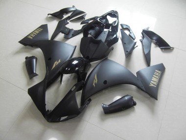 Carenado Moto Yamaha R1 2012-2014 - Negro Mate Oro Pegatinas