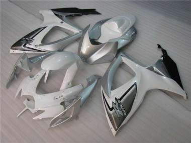 Carrocería Motocicletas Suzuki GSXR 600 / 750 K6 2006-2007 - Blanco Plata