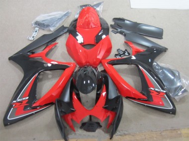 Carrocería Motocicletas Suzuki GSXR 600 K6 2006-2007 - Negro Rojo