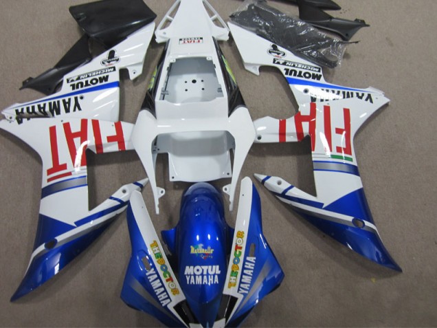 Kit Carenado ABS Completo Yamaha R1 2002-2003 - Azul Blanco Motul Fiat