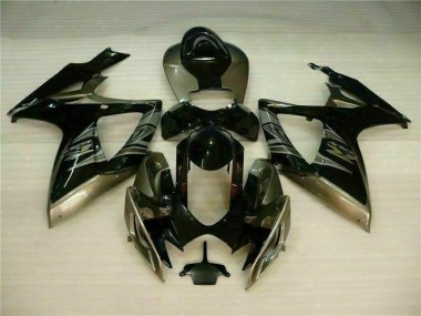 Kit Completo Carenado Moto Suzuki GSXR 600 / 750 K6 2006-2007 - Negro Gris