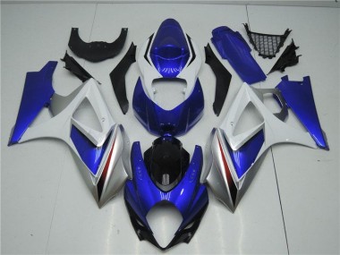 Kits ABS Carenado Motocicleta Suzuki GSXR 1000 K7 2007-2008 - Azul Blanco