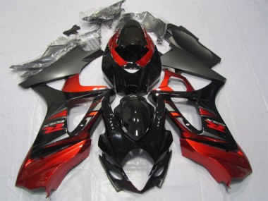 Kits Completo Carenado Moto ABS Suzuki GSXR 1000 K7 2007-2008 - Negro Rojo