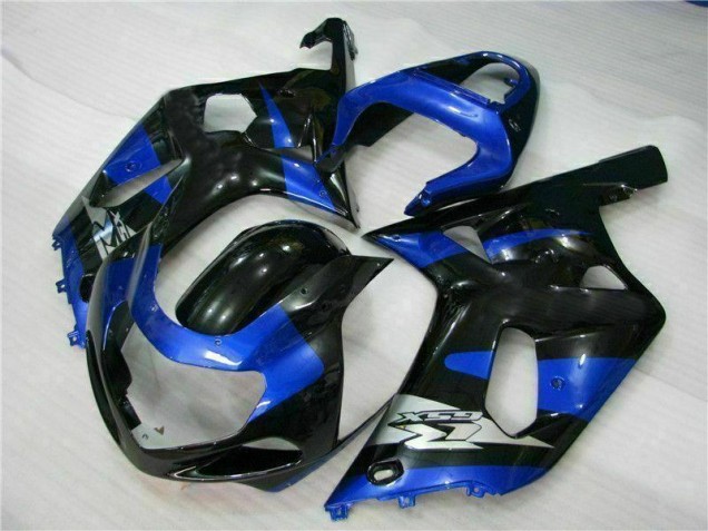 Kits Completo Carenado Moto ABS Suzuki GSXR 600 / 750 K1 K2 K3 2001-2003 - Azul Negro