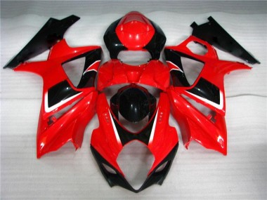 Plástica Moto Suzuki GSXR 1000 K7 2007-2008 - Rojo Negro