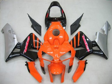 Plástico Moto Honda CBR 600 RR 2005-2006 - Naranja Negro