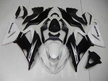 Plástico Moto Kawasaki ZX6R 2013-2018 - Negro Blanco