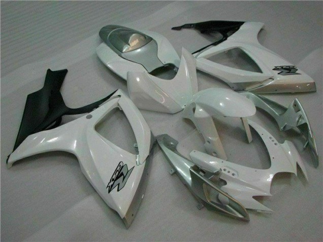 Plástico Moto Suzuki GSXR 600 / 750 K6 2006-2007 - Blanco Plata