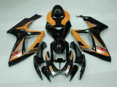 Plástico Moto Suzuki GSXR 600 / 750 K6 2006-2007 - Negro Naranja